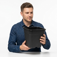 Pots de fleurs suspendus carrés en plastique PP, durables, mignons, style Japandi, avec trou de drainage, légers, pour intérieur et extérieur, vente en gros