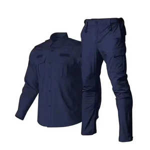 Ensemble chemise et pantalon de travail tactique pour homme, en polyester, bleu marine, pour la sécurité (OEM) - Product Image 6