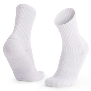 <b>Men's</b> Crew <b>Socks</b> Solid Color Knitted Cotton Breathable Daily Wear <b>White</b> Gray Black Spring - Product Image 1