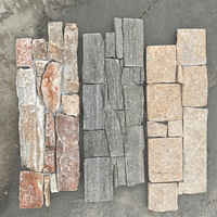 Le gneiss jaune Z lambrisse la pierre empilée sèche en pierre extérieure de quartzite de revêtement