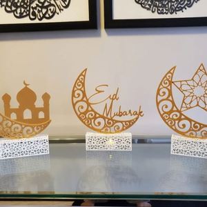 Ornement de luxe Ramadan, Silhouette de mosquée à double couche, Panneau de table autoportant Eid Mubarak - Product Image 1