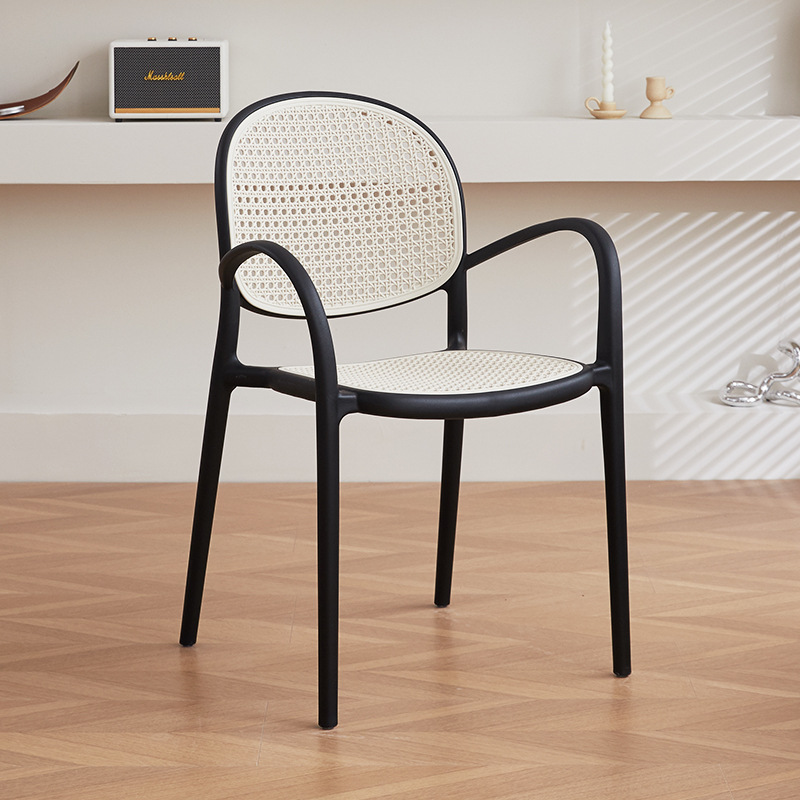 Cadre noir avec faux rotin blanc [renforcé]