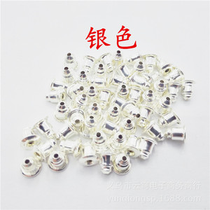 Silver Earring Backs Plugs Metal Ear <b>Studs</b> Tips Jewelry Findings For DIY Earrings Accessories 100pcs Yiwu Origin - Product Image 1
