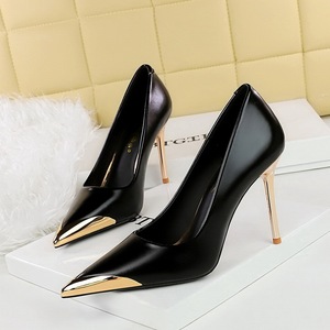 3739-25 <span class=keywords><strong>Scarpe</strong></span> <span class=keywords><strong>con</strong></span> <span class=keywords><strong>Tacco</strong></span> Alto alla Moda per Donne, Slip-on <span class=keywords><strong>con</strong></span> <span class=keywords><strong>Tacco</strong></span> Sottile, Punta in Metallo, <span class=keywords><strong>Scarpe</strong></span> da Sposa per la Sposa, Décolleté per Donne - Product Image 4