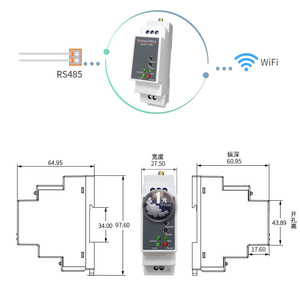 Servidor de Dispositivos en Serie RS485 a WiFi para Riel DIN, IoT en la Nube, Alimentación por CC, PW11-M m131 - Product Image 3
