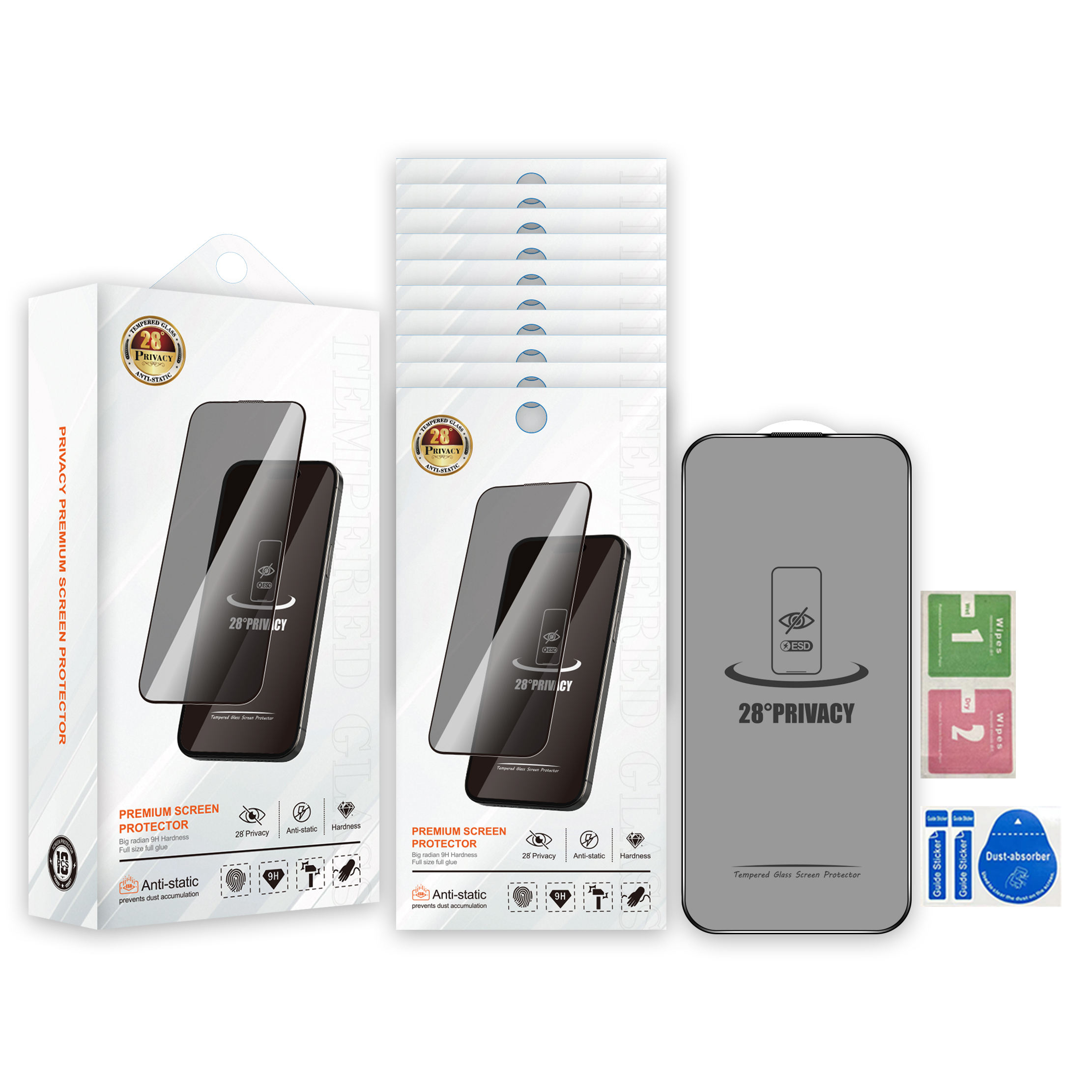 28°Privacy Glass*1(10in1 packaging)