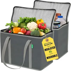 Высококачественные сумки-холодильники с жестким дном, машинная моющаяся изолированная сумка для теплой или холодной доставки еды
