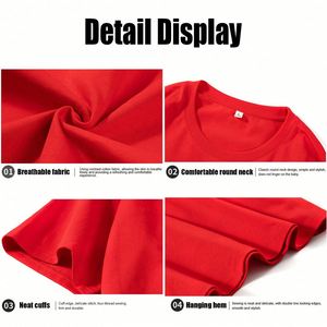 Camiseta Clásica al por Mayor con Cuello Redondo, Camisetas Baratas 100% Algodón, Impresión Personalizada con Logotipo, Camiseta Blanca Lisa de Algodón y Poliéster - Product Image 5