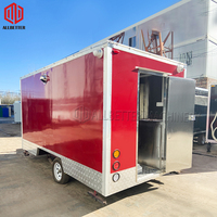 Camion de nourriture de café Mobile bon marché, remorques de Concession de barbecue, chariot de nourriture usagé, équipement de Restaurant usagé personnalisé