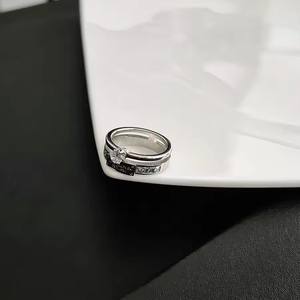 New stylish and trendy engagement <b>rings</b> with <b>cubic</b> <b>zirconia</b>, exquisite stainless steel couple <b>wedding</b> <b>rings</b> with <b>cubic</b> <b>zirconia</b> - Product Image 6