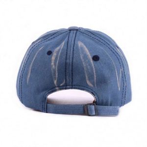 Wholesale Stylish Washed Denim 5-Panel Butterfly Rhinestone Bling Fancy Breathable Comfort Customizable Baseball <b>Cap</b> for <b>Women</b> - Product Image 5