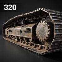 Excavatrice hydraulique d'occasion 320, 22 tonnes, machine de terrassement robuste pour projet de démolition, exportation