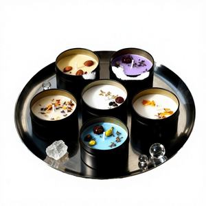 Bougie en cire de soja à fleurs séchées en cristal moderne, best-seller pour la Saint-Valentin et les anniversaires - Cadeau artisanal écologique - Product Image 4