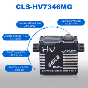 JX-Servo Digital sin núcleo, engranaje de acero de alto Torque, estructura de carcasa CNC completa para piezas de avión HV High RC, 46KG - Product Image 3