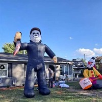 Michael Myers gonflable géant de 20 pieds avec couteau, modèle gonflable personnalisé de personnage d'horreur pour Halloween