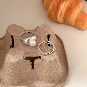 Silver Ruitai S925 Sterling Silver Pearl <b>Ring</b> Women <b>Open</b> Design Index Finger Everyday Wear - Product Image 2