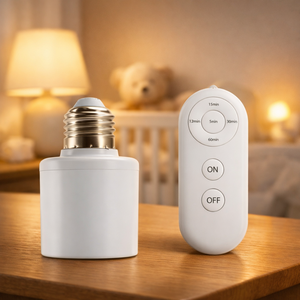 Interrupteur intelligent multi-lumières pour maison E27 110V 220V, interrupteur minuterie, support de lampe 60W, télécommande <span class=keywords><strong>sans</strong></span> fil, minuterie pour chambre de bébé, chambre à coucher - Product Image 1