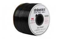 Câble d'alimentation en cuivre souple Shibei RVV 2 conducteurs, isolé et gainé en PVC, indice de protection IP40, 300V/450V, pour installations électriques intérieures de bâtiments