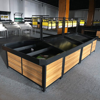 Duurzame Lichte Supermarkt Display Plank Fabriek Aanpasbaar Houten Groente-En Fruitrek