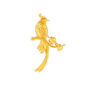 AA0D010004 Gold Premium Custom Estilo antiguo Broche de tornillo de rama alta Au999 Boda 14g - Product Image 3