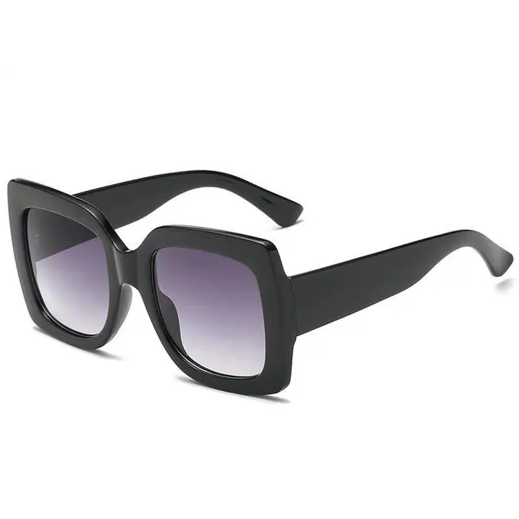 Luxury trendy three colors frame sunglasses men and women oversize sunglasses plastic UV400 sun glasses