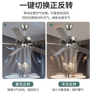 Ceiling Fan 5 Blade DC Motor Quiet Design For Living Room Bedroom Industrial Style - Product Image 5