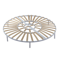 Cadre de lit rond de luxe Style double lumière chambre principale Princesse cadre de lit circulaire pliable