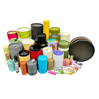 Emballage de boîte cylindrique en carton kraft écologique avec logo personnalisé pour le café, le thé, les boissons, 100% recyclable, recyclé