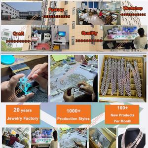 Chaîne cubaine en moissanite populaire pour hommes, 2 rangées, largeur de 8 mm à 14 mm, collier hip-hop, bijoux, chaîne en argent massif 925 - Product Image 6