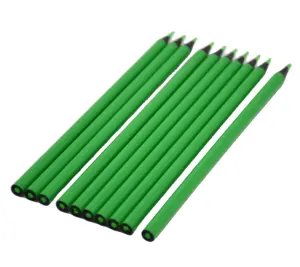 School Stationery Green color HB wood sketch pencil for students