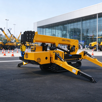 Mini-grue araignée hydraulique diesel sur chenilles avec bras articulé pliable à vendre