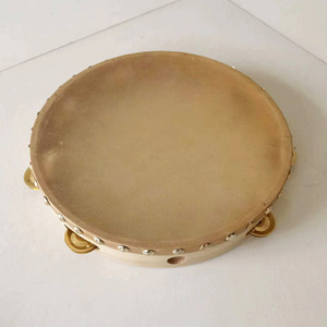 Wholesale Music Orff Percussion Instruments High-end Professional Wooden Cowhide Tambourines 12-inch Hand <b>Drums</b> - Product Image 3