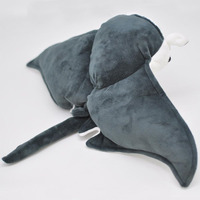 Peluche Raie Manta Super Douce et Réaliste 8732 OEM, Jouets en Peluche Animaux Marins, Poupées Poissons à Câliner pour Enfants, Cadeaux de Noël
