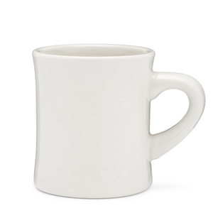 Taza de café de cerámica blanca crema Vintage de 11oz, tazas de café para restaurante con logotipo personalizado - Product Image 1