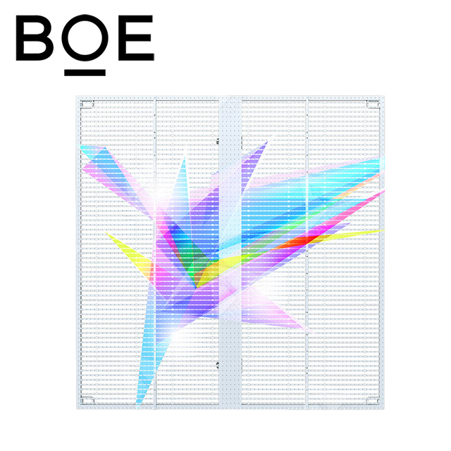 BOE Indoor/Outdoor Transparent LED Film Display Panels IP66 Waterproof 1080p Resolution HDR 1000:1 LED Strip Mesh Design Black