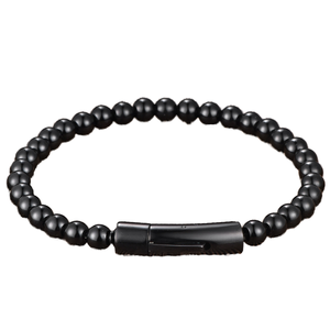 Gelang Kulit Asli Pria <span class=keywords><strong>Magnet</strong></span> Original Perhiasan Kulit Sapi Asli Sederhana Berhias Manik-Manik Aksesoris Fashion Gelang - Product Image 1