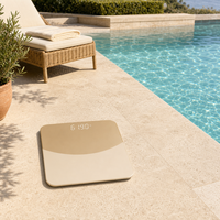 Pèse-personne intelligent 180 kg pour la maison, l'hôtel, la salle de sport, balance de salle de bain numérique, Bluetooth 4.0, application, verre couleur champagne