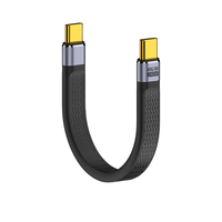 240W USB4.0 Cable corto de carga rápida 40Gbps USB tipo C macho a macho Cable corto de datos planos 8K60Hz Audio/Video48V/5A carga