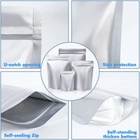 50 sacs Mylar, 50 absorbeurs d'oxygène 500cc 9.5 Mil d'épaisseur 1 Gallon sac Mylar à fermeture éclair pour le stockage des aliments