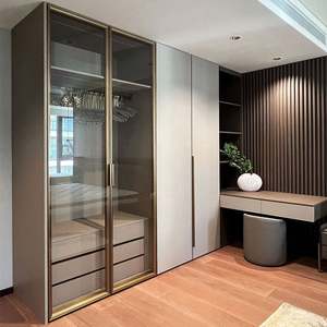 Custom White Lattice Wardrobe Clothes Closets <b>Bedroom</b> <b>Furniture</b> Set Luxury - Product Image 5