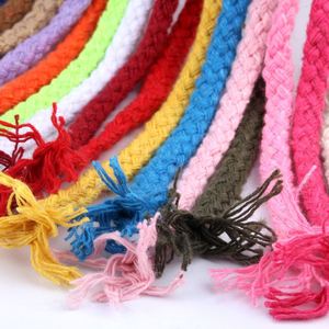 เชือกถักกลวงเคลือบสีหลากหลายขนาด 5 มม. ผลิตจากฝ้าย 100% ความทนทานสูง เป็นมิตรกับสิ่งแวดล้อม เหมาะสำหรับตกแต่งเสื้อผ้า ขายดี - Product Image 2