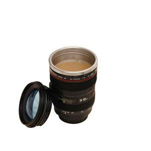 Wholesale Leak-proof Double Walled Stainless Steel 13.5 oz Travel <b>Cup</b> Camera Lens Coffee Mug for Him Dad - Product Image 5