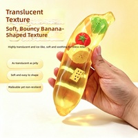 Jouet anti-stress créatif en forme de banane ou fraise, transparent, imitant un fruit, nouvelle promotion explosive transfrontalière