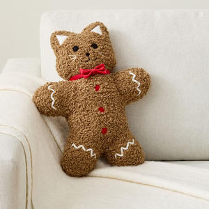 بيع بالجملة مخصص سوبر لينة أفخم الزنجبيل القط والكلب وسادة دمية عيد الميلاد يخفف من الإجهاد لعبة مع PP القطن ملء - Product Image 1