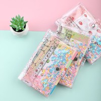 Classeur à anneaux transparent A6 en PVC, style coréen mignon et kawaii, pour agenda, journal, planificateur, classeur à feuilles mobiles, organiseur scolaire