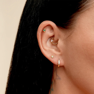 Boucles d'oreilles CANNER pour femmes en argent sterling 925 véritable, micro-incrustées de zircon, pour piercing nasal ou cartilage, bijoux - Product Image 6