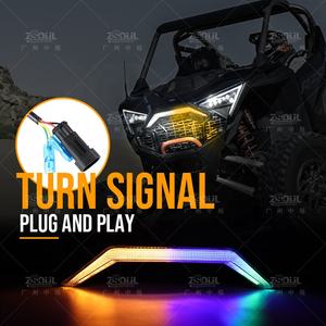 Accessoires ATV UTV feux diurnes fang feux d'accent avec clignotant ambre pour Polaris RZR <span class=keywords><strong>2020</strong></span> <span class=keywords><strong>pro</strong></span> - Product Image 4