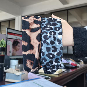 Casual Leopard Print <b>Headbands</b> for Kids Wide Elastic Makeup Bath Bandanas Polyester Material - Product Image 3