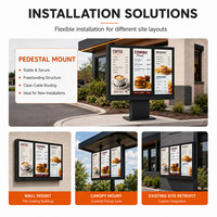 Panneau de menu Drive-Thru, affichage numérique extérieur, écran LCD haute luminosité, système de commande étanche pour restaurant de restauration rapide