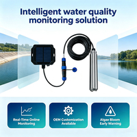 Capteur de qualité de l'eau solaire LoRaWAN, capteur de chlorophylle par fluorescence, mesureur de chlorophylle, IoT sans fil